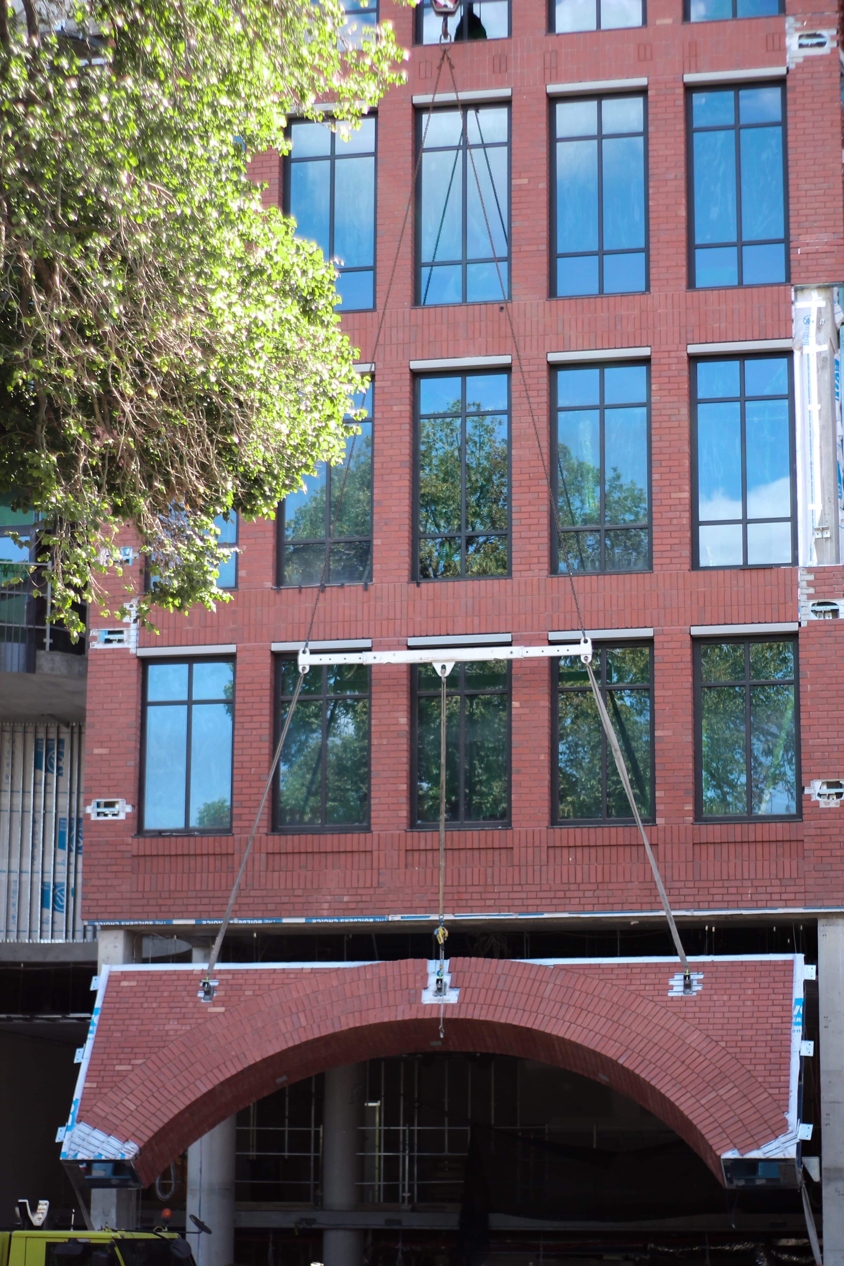 Nexbrick facade panels ready for installation