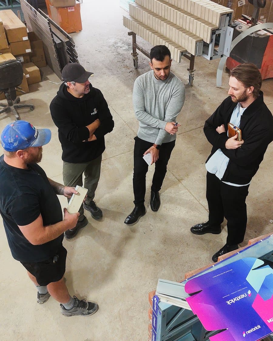 Design discussion in the Nexbrick showroom