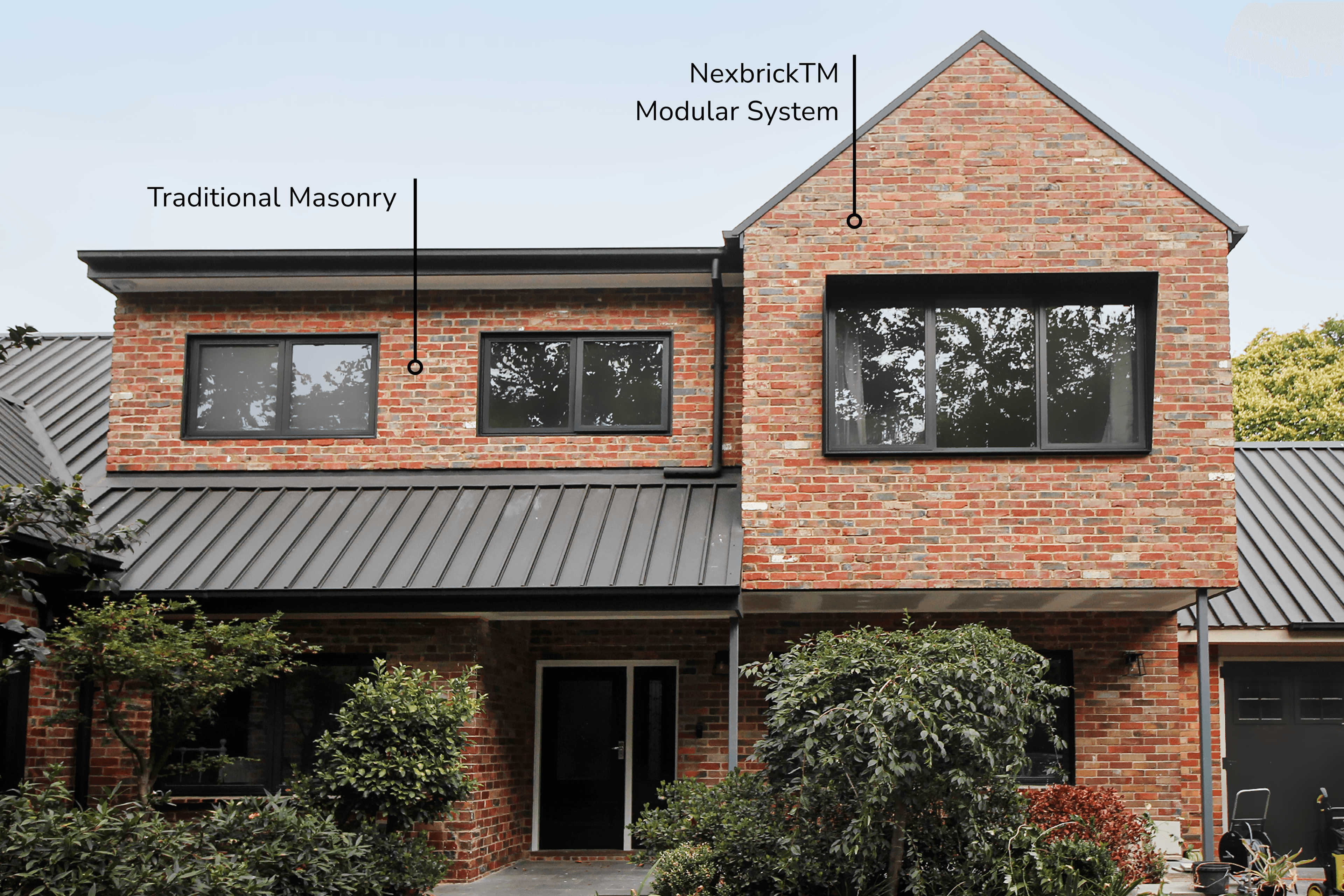 Residential project — Nexbrick alongside traditional masonry