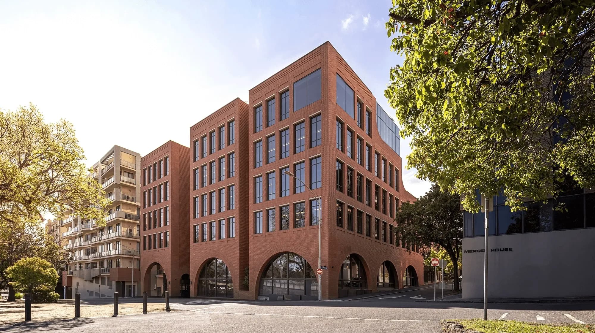 Jolimont — completed commercial brick facade