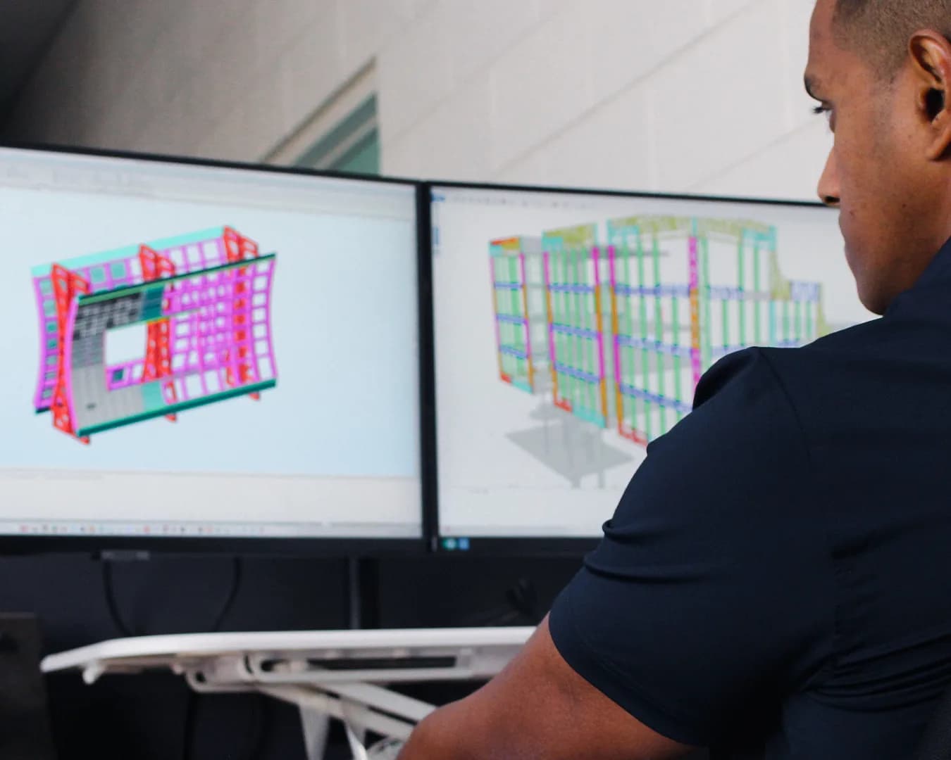Nexbrick facade panels being drafted in CAD, resolved offsite before installation