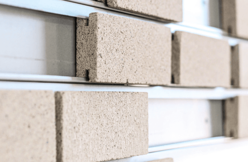 Nexbrick™ panels loaded on truck, ready for fast on-site installation